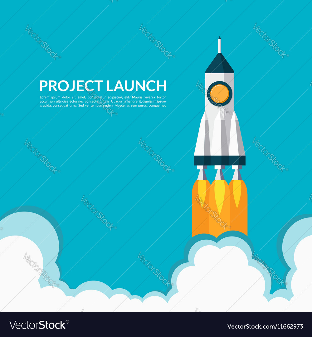 Project launch start up concept