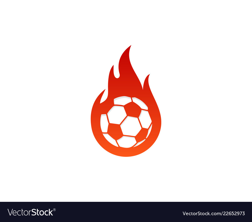 Soccer Fire Logo Icon Design Royalty Free Vector Image