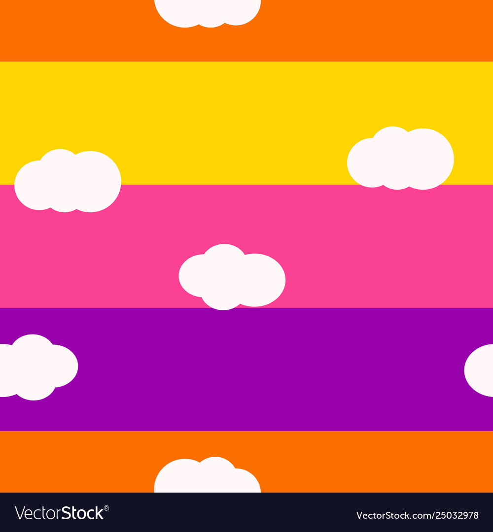 Clouds bright colors seamless pattern Royalty Free Vector