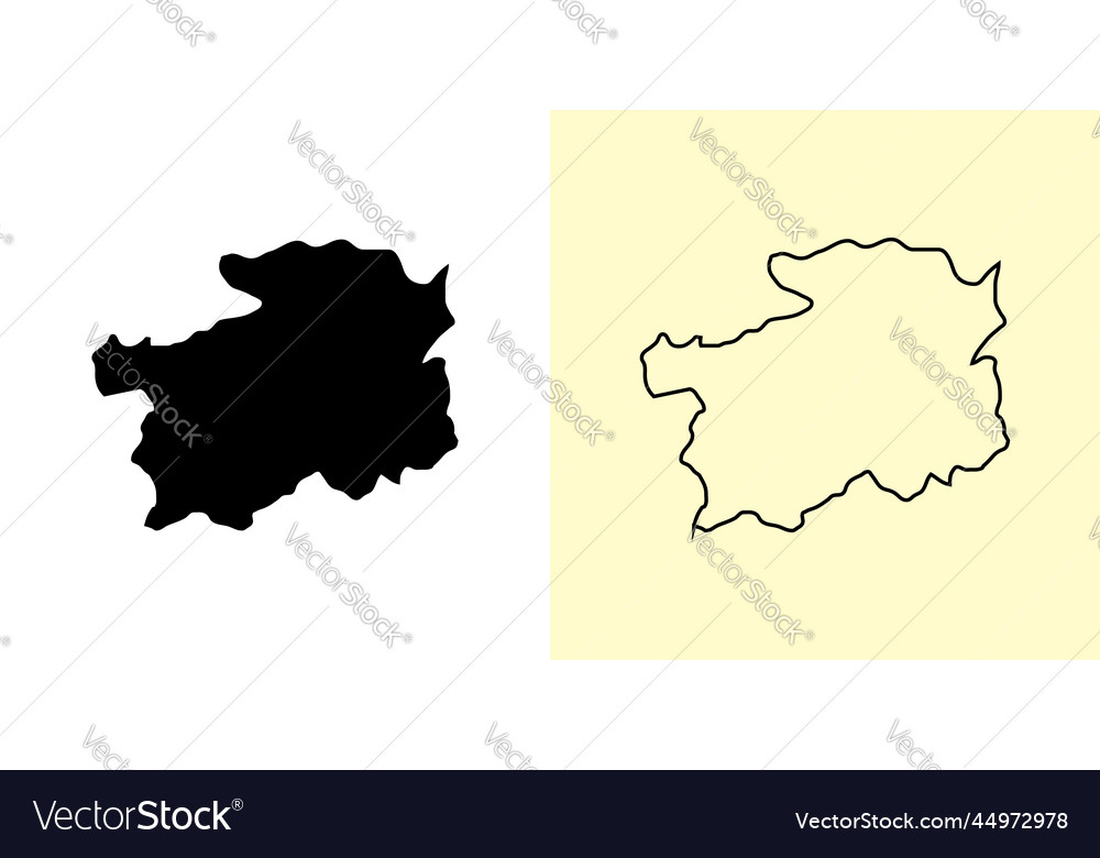 Guizhou map china asia filled and outline map Vector Image