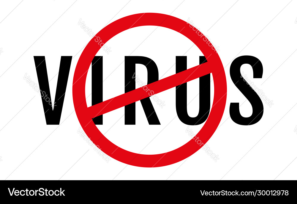 Stop virus Royalty Free Vector Image - VectorStock