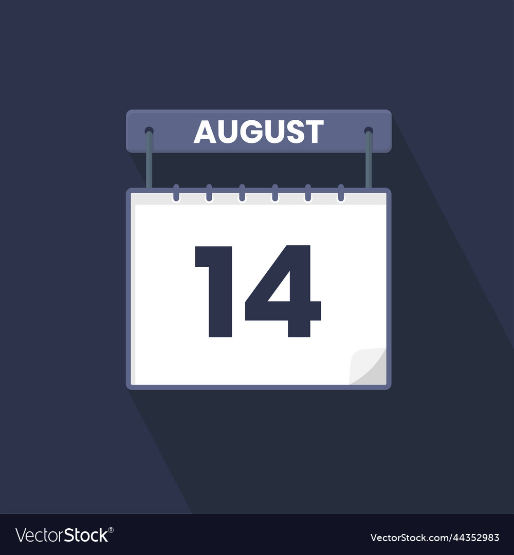 14th august calendar icon 14 date