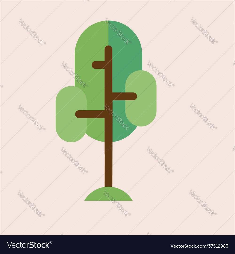 Beautiful green tree Royalty Free Vector Image