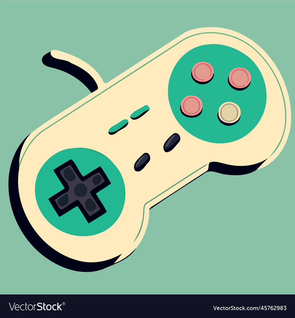 Electronic video game controller Royalty Free Vector Image