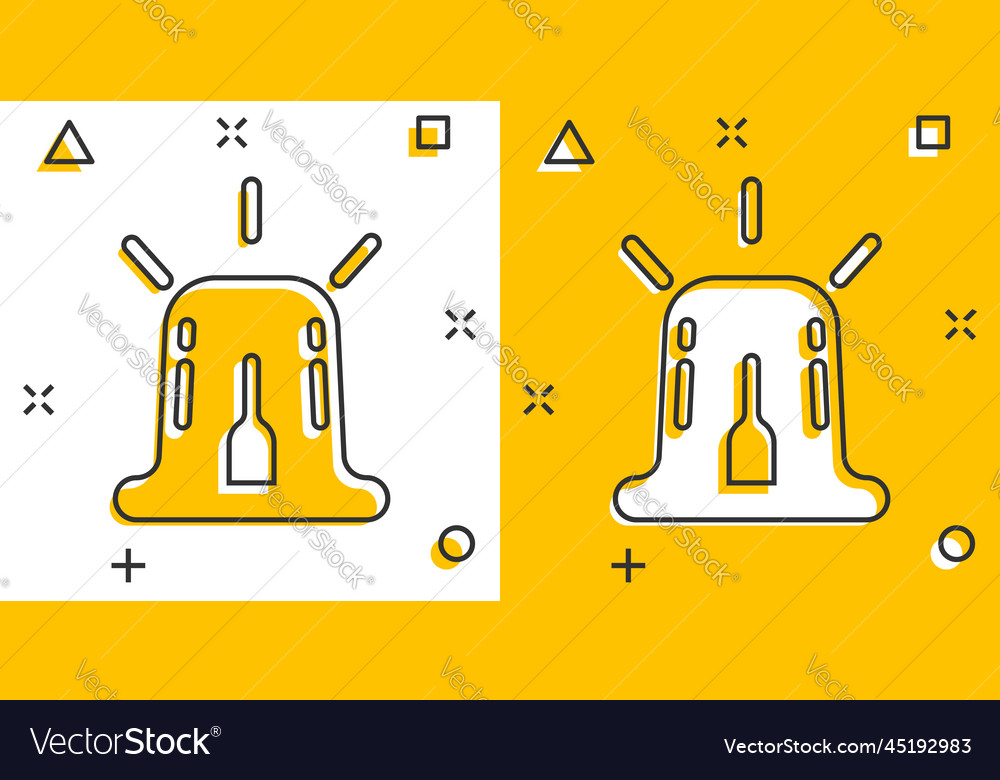 Notalarm-Symbol im Comic-Stil Alarmlampe