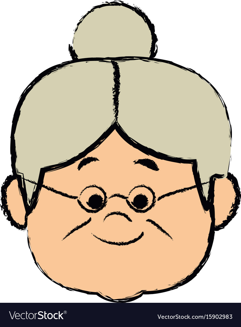 Lovely grandmother old woman imag Royalty Free Vector Image