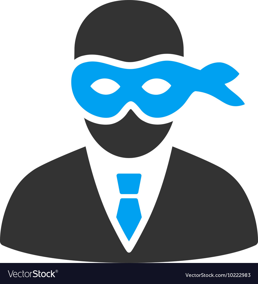 Masked Thief Flat Icon Royalty Free Vector Image