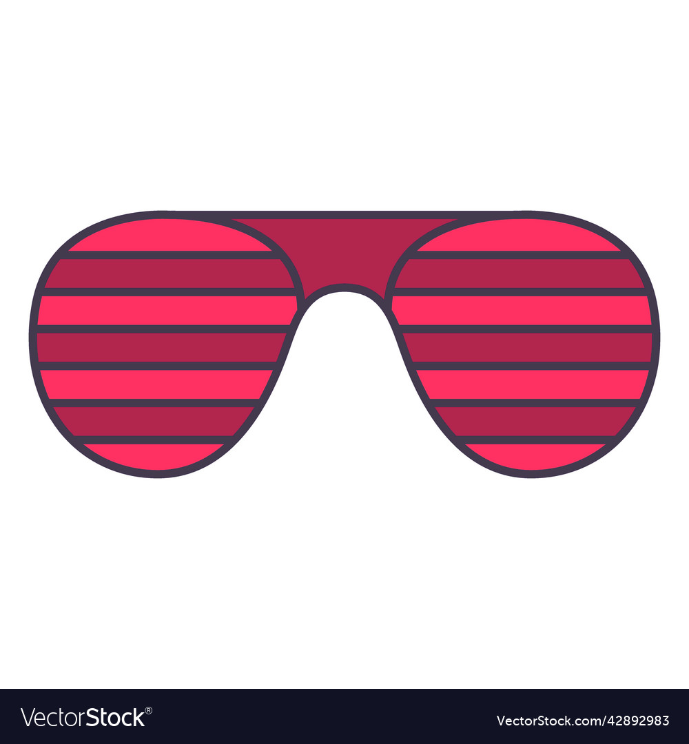 Shutter shades color stroke high quality Vector Image