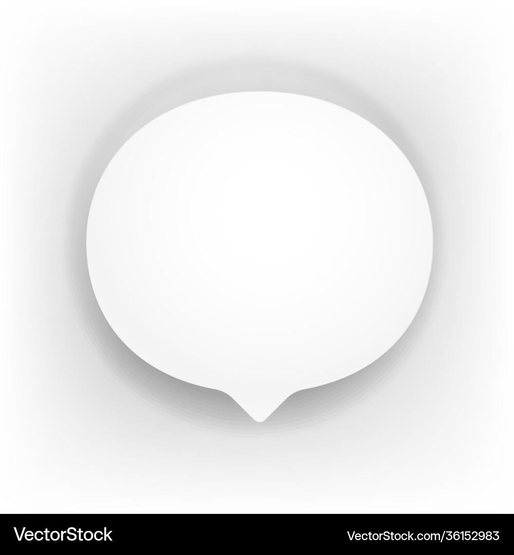 White speech cloud template Royalty Free Vector Image