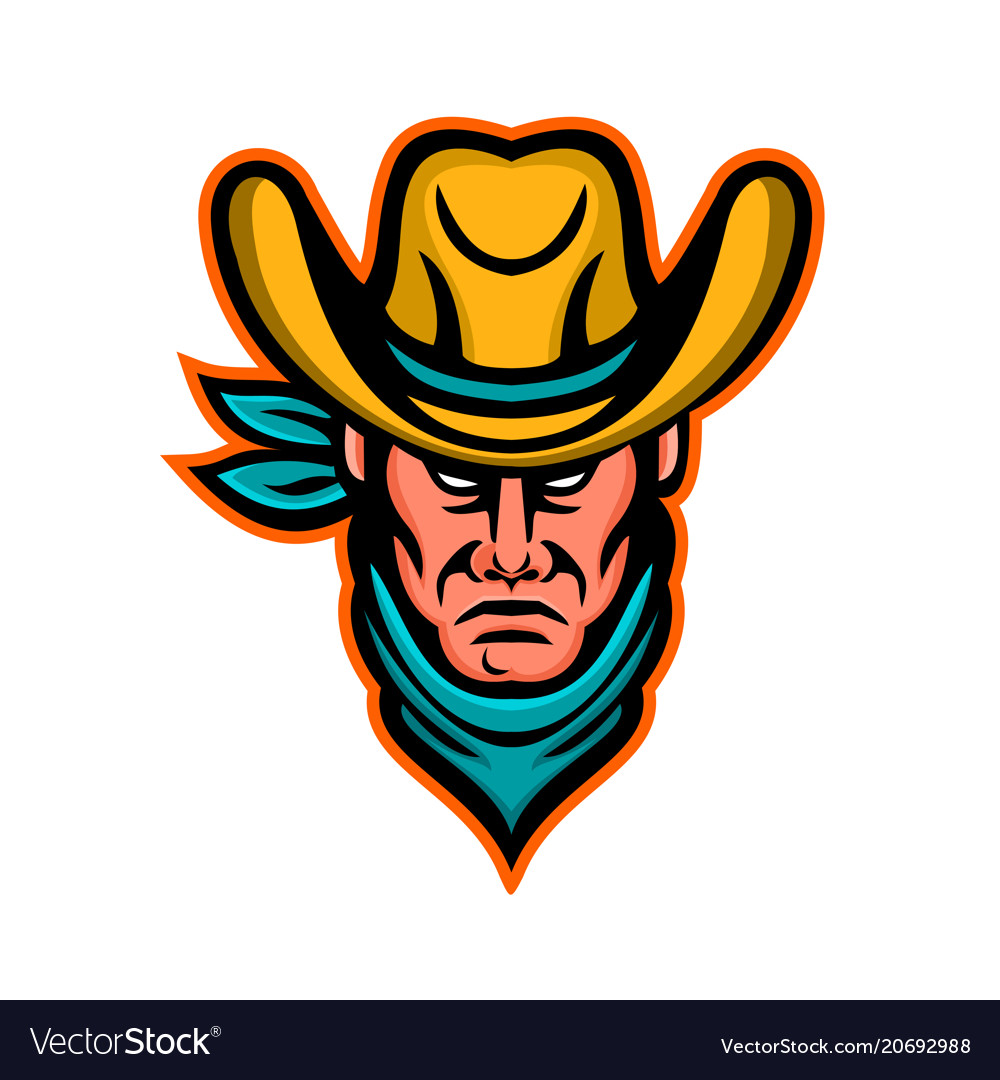 American cowboy sports mascot Royalty Free Vector Image