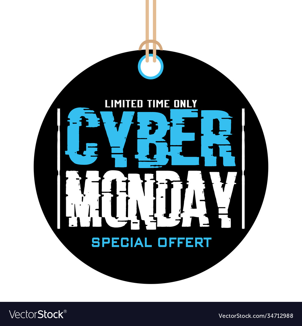 Cyber monday label Royalty Free Vector Image VectorStock