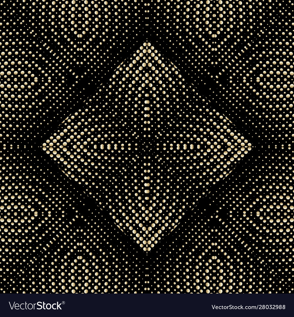 Dotted halftone gold 3d seamless pattern Vector Image