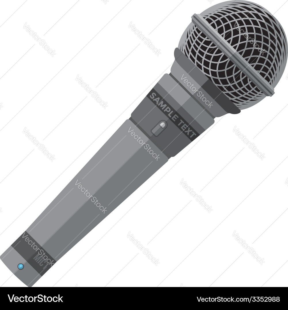 Flat stage microphone Royalty Free Vector Image