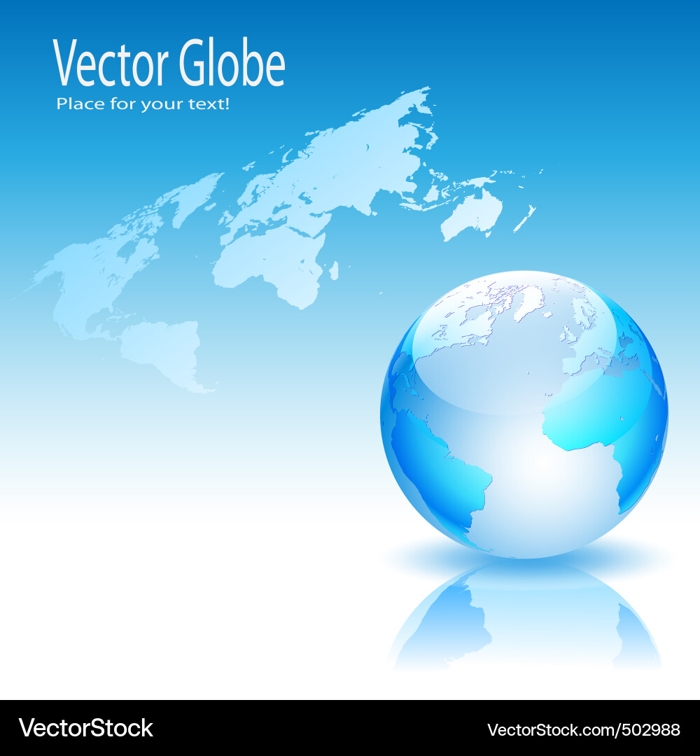 Globe and map Royalty Free Vector Image - VectorStock