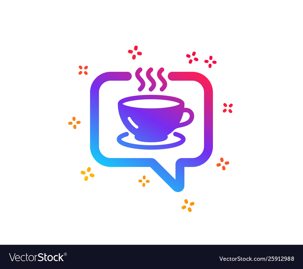 Hot coffee icon tea drink sign