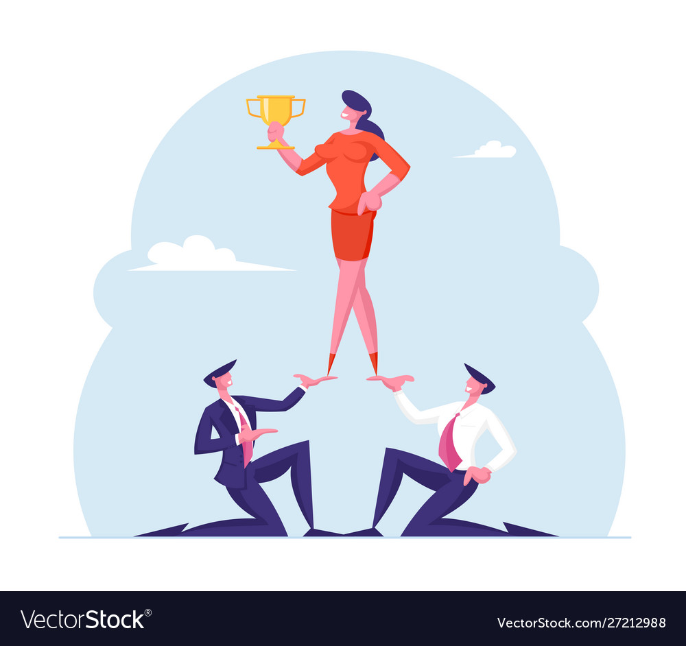 Teamworking and goal achievement concept pyramid Vector Image