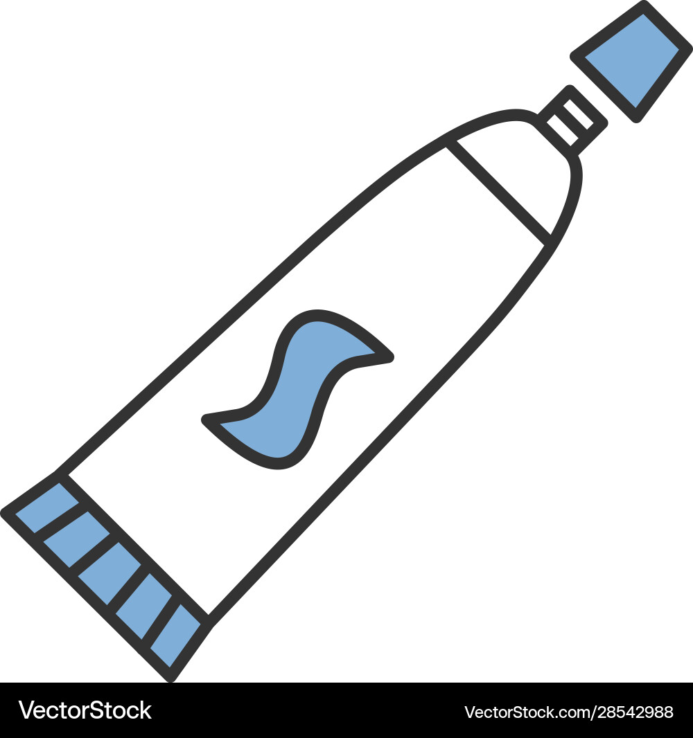 Toothpaste color icon Royalty Free Vector Image