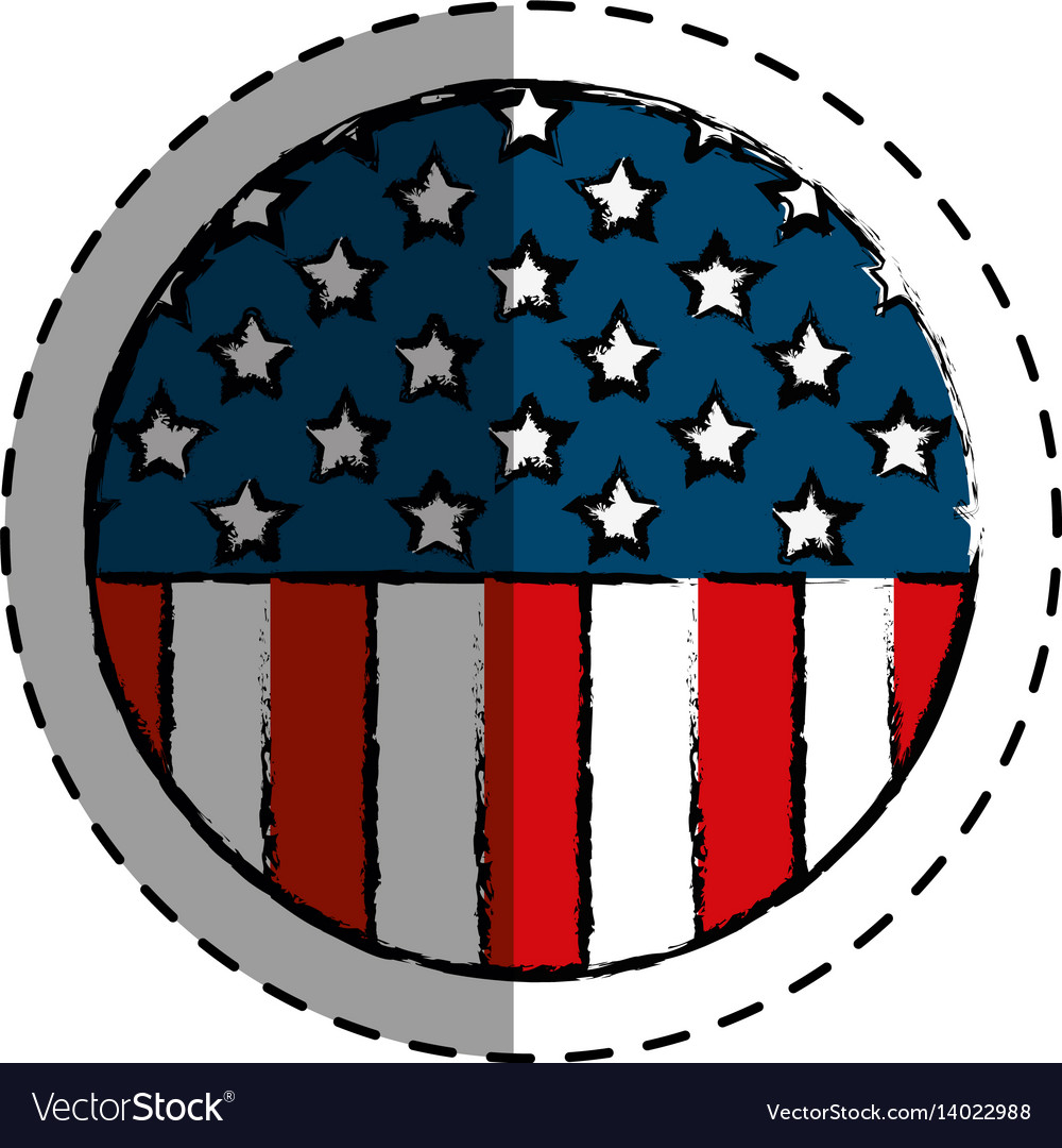 United states of america emblem Royalty Free Vector Image