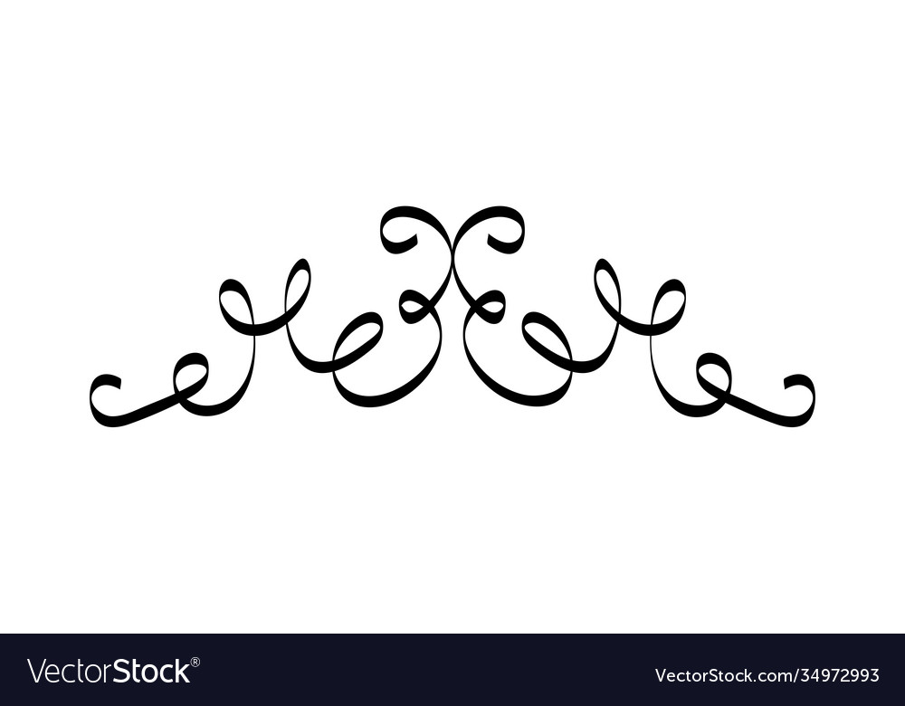 Elegant Divider With Floral Forms Icon Royalty Free Vector