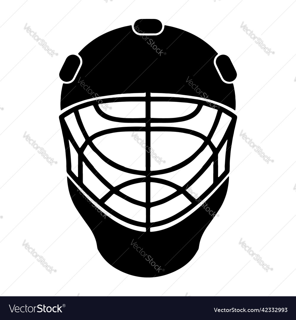 Ice hockey helmet stock Royalty Free Vector Image