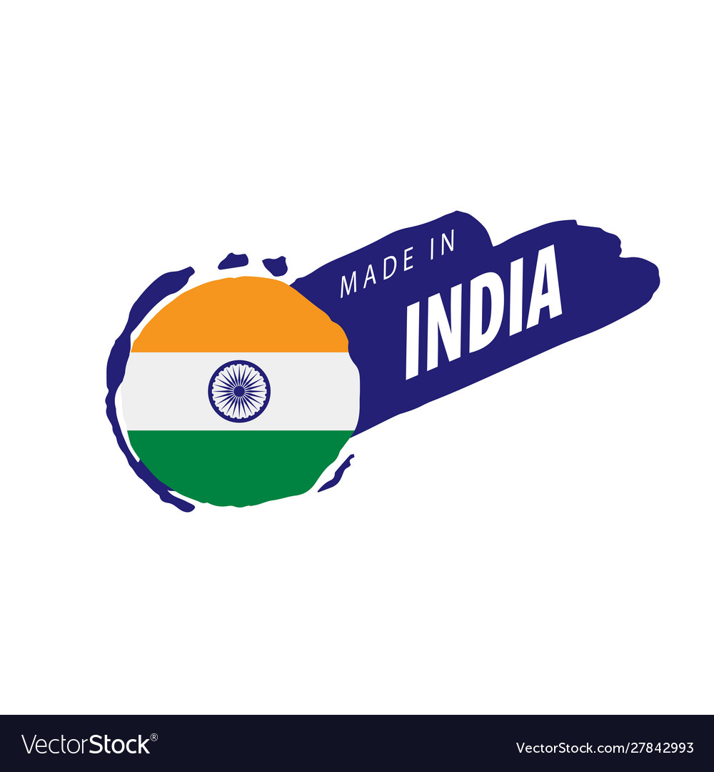 India flag on a white