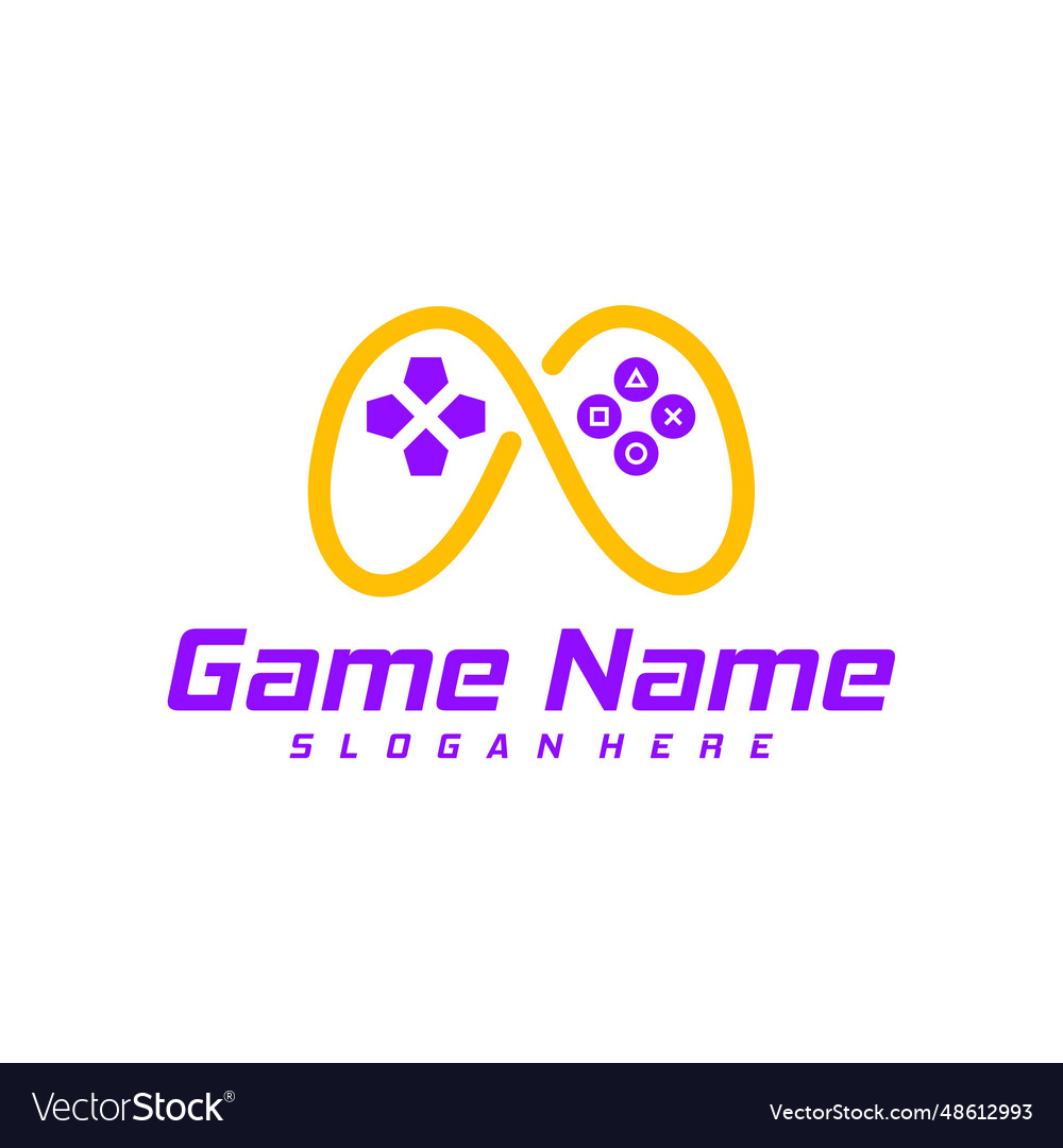 Infinity gamepad logo design creative joystick