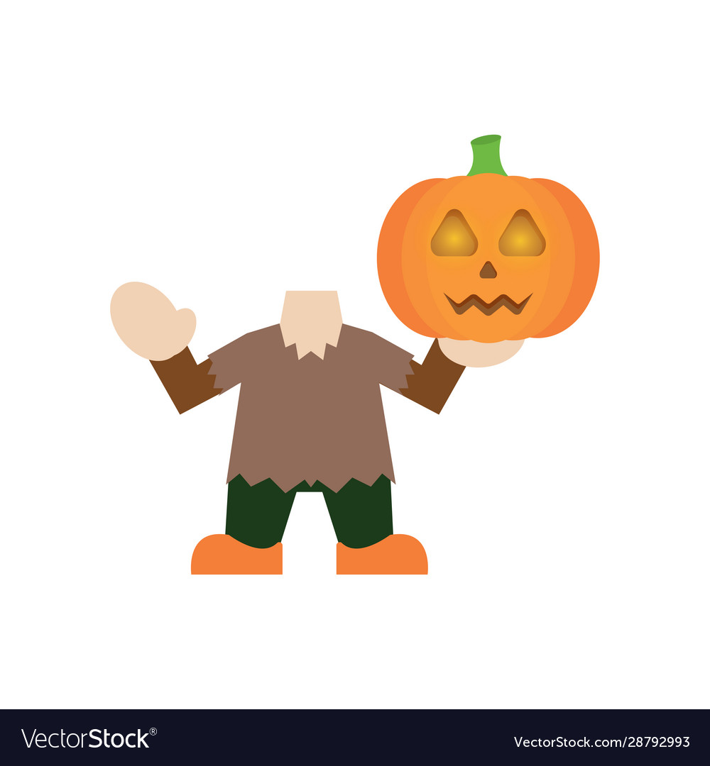 Isolated pumpkin costume Royalty Free Vector Image