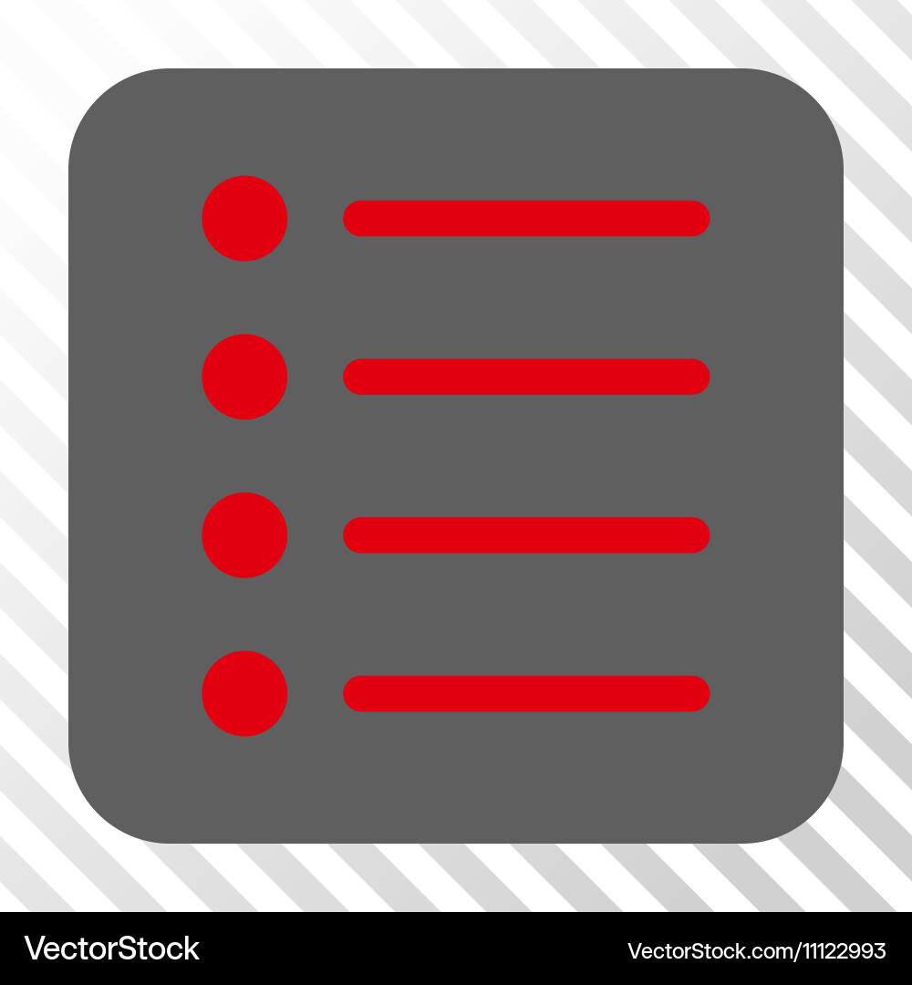 Items rounded square button Royalty Free Vector Image