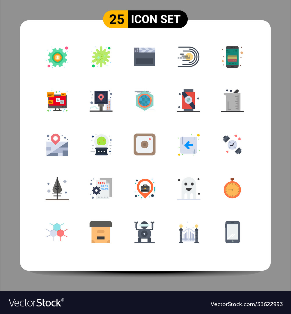 Set 25 moderne ui Symbole Zeichen Zeichen Zeichen für atm
