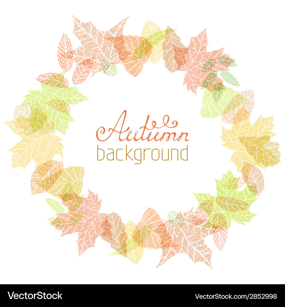 Autumn round frame Royalty Free Vector Image - VectorStock