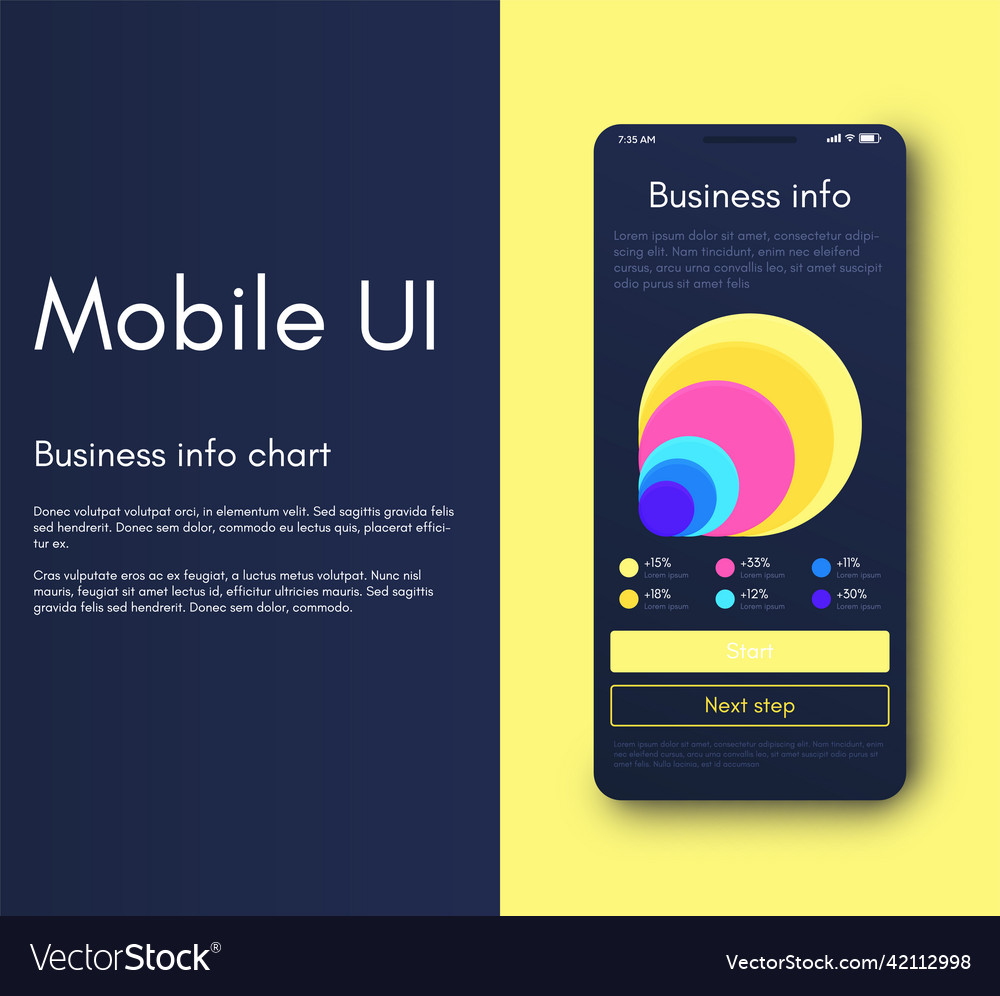 Graphics infographics with mobile phone template Vector Image