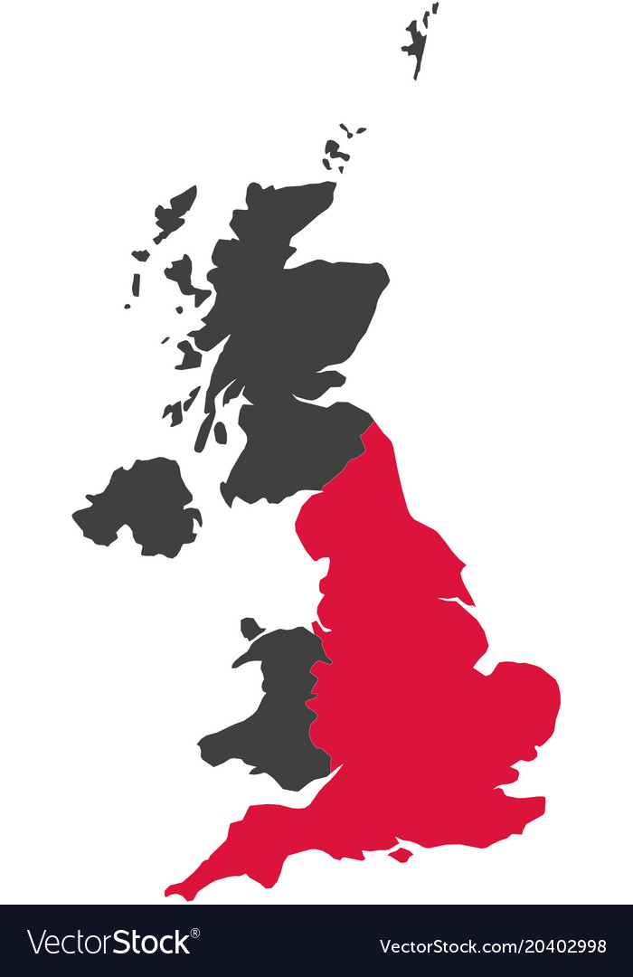 Map of united kingdom - england