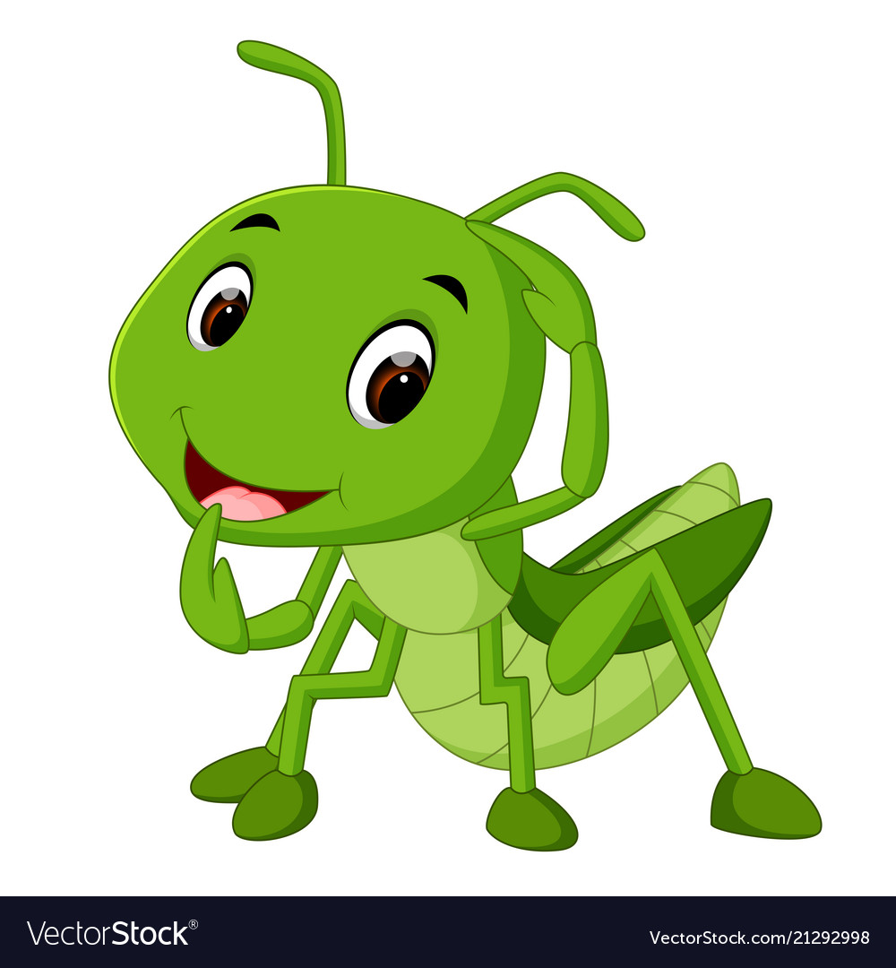 Praying mantis cartoon Royalty Free Vector Image