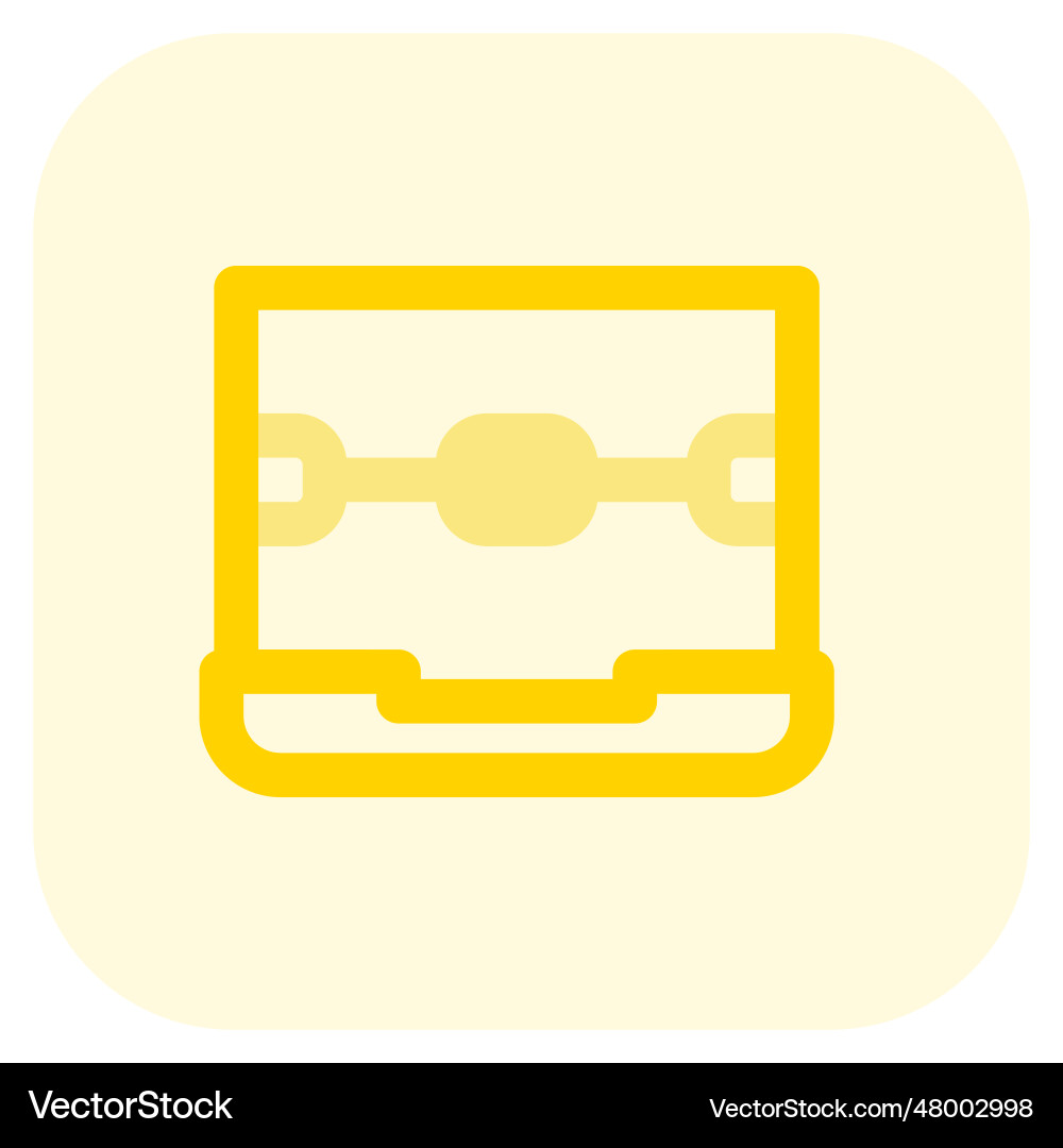Ransomware corrupting programs in laptop Vector Image