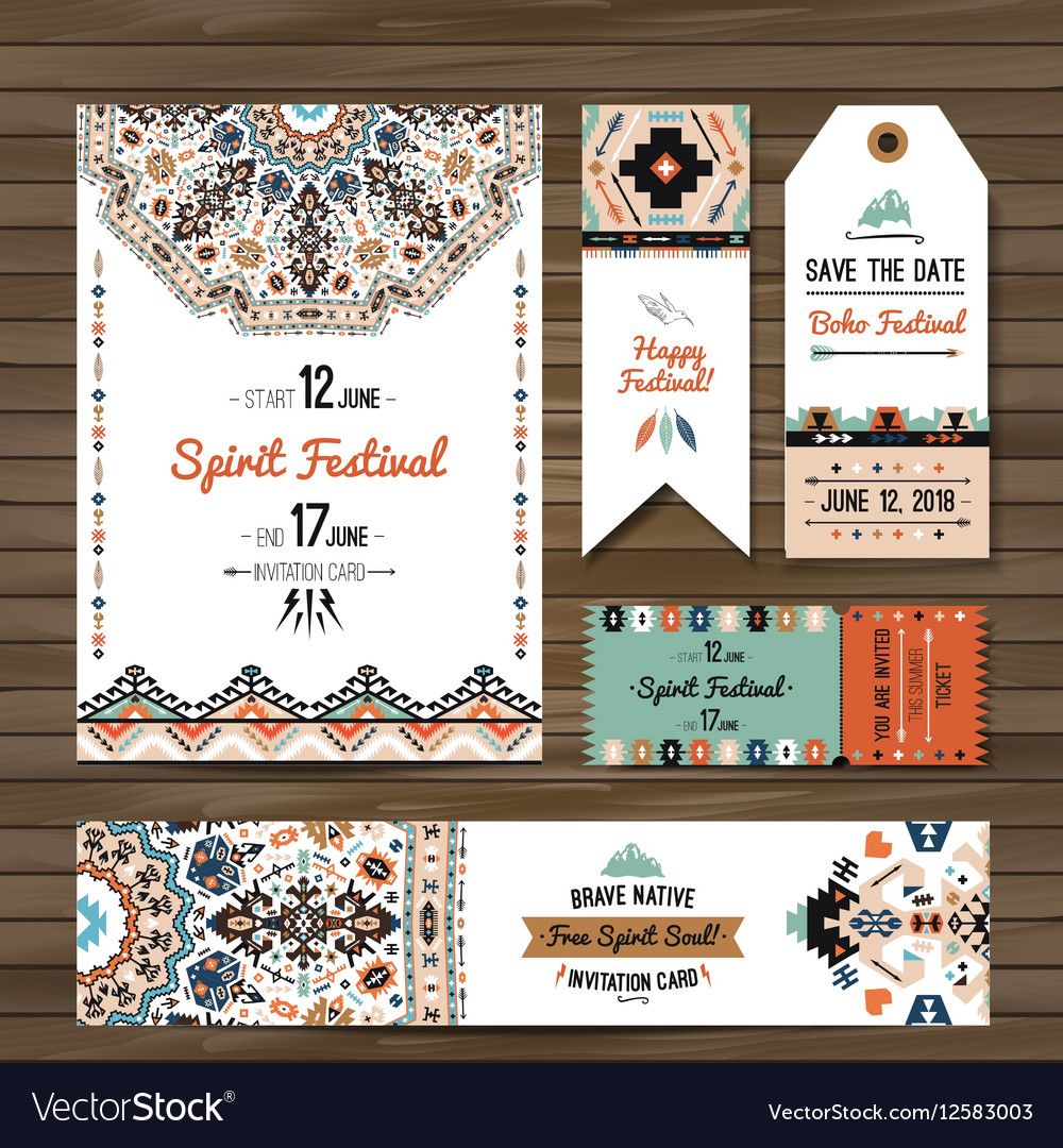 collection of banners flyers or invitations with vector image
