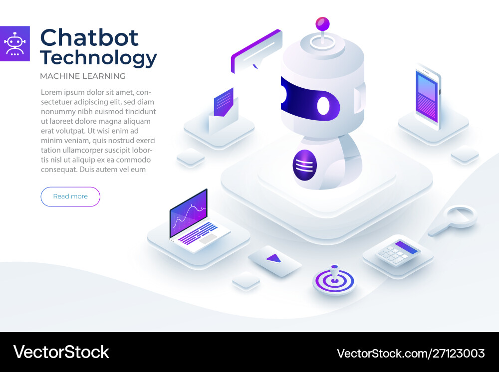 Concept chatbot technology Royalty Free Vector Image