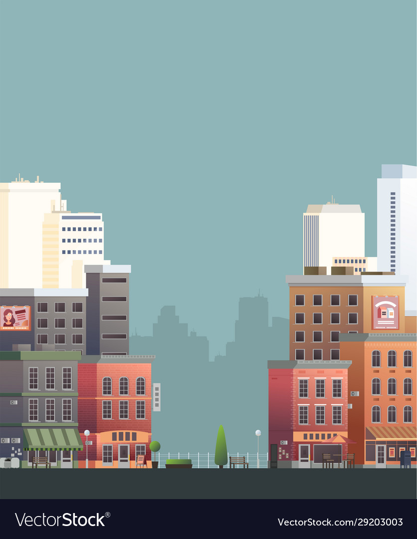 Downtown isolated on background Royalty Free Vector Image