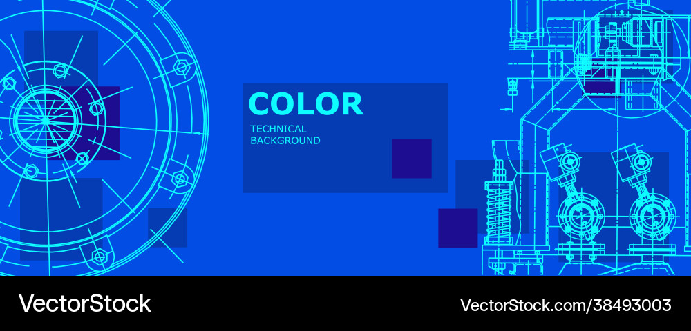 Mechanical engineering drawing abstract Royalty Free Vector