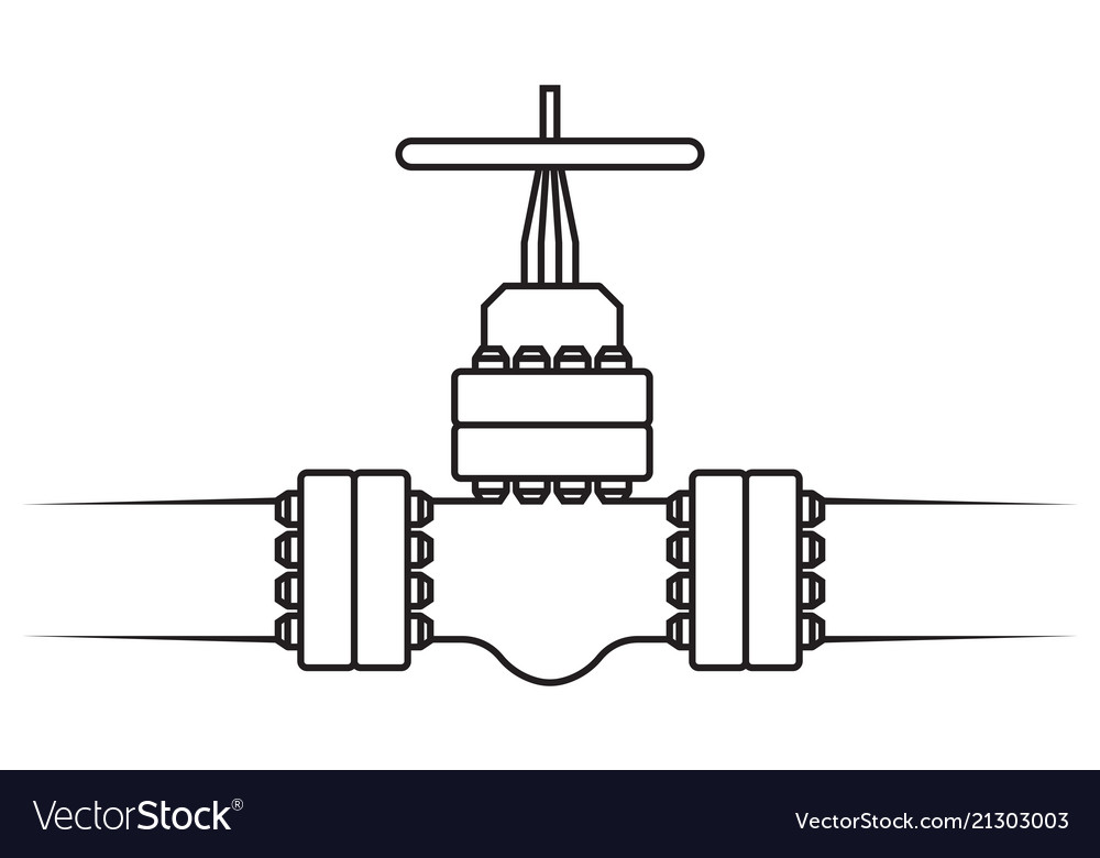 Oil and gas pipeline processing plant Royalty Free Vector