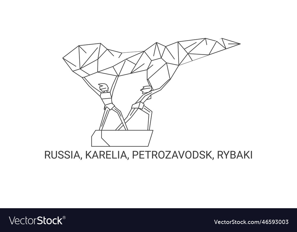 Russia karelia petrozavodsk rybaki travel Vector Image