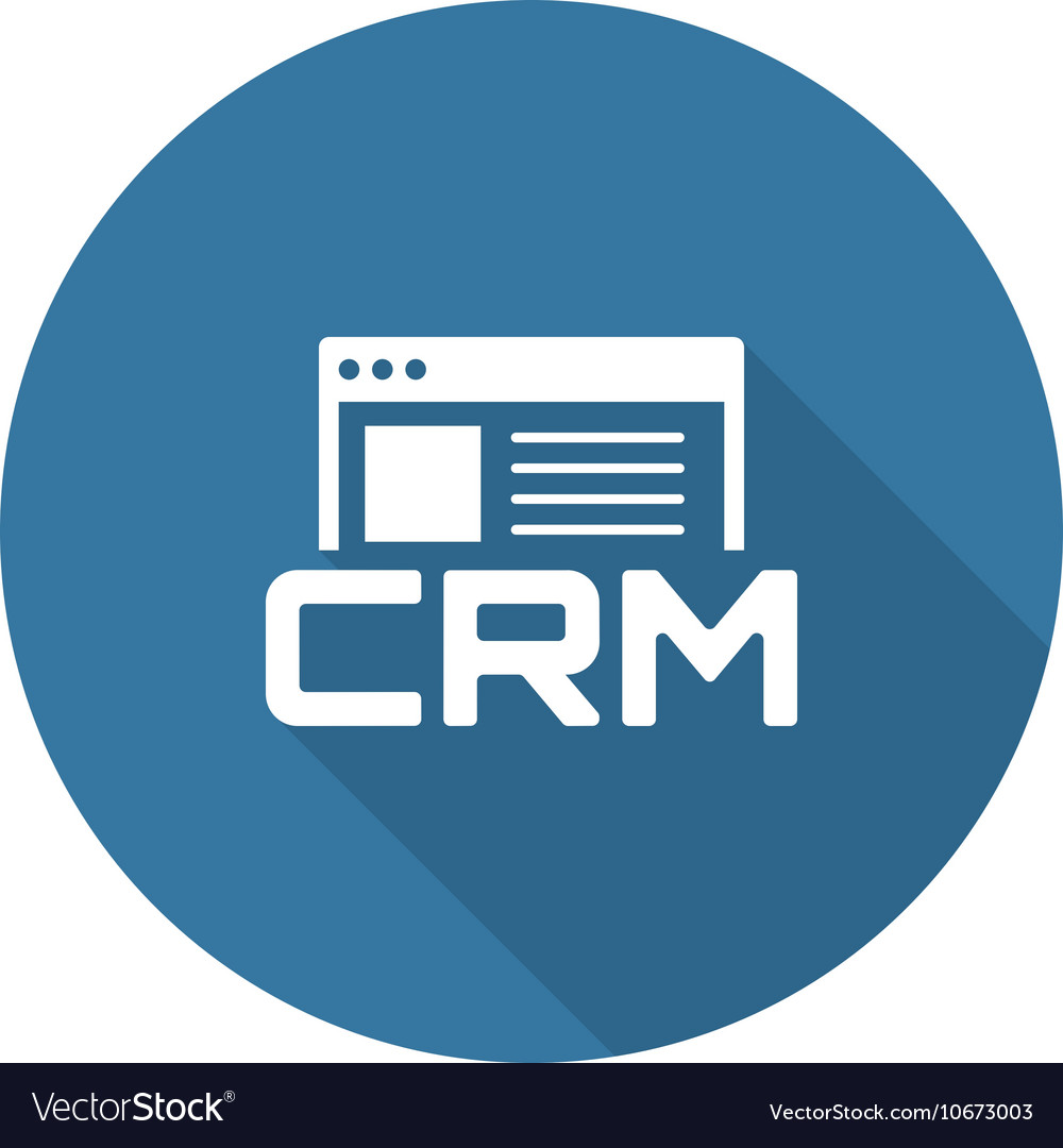 Shop crm system icon flat design Royalty Free Vector Image