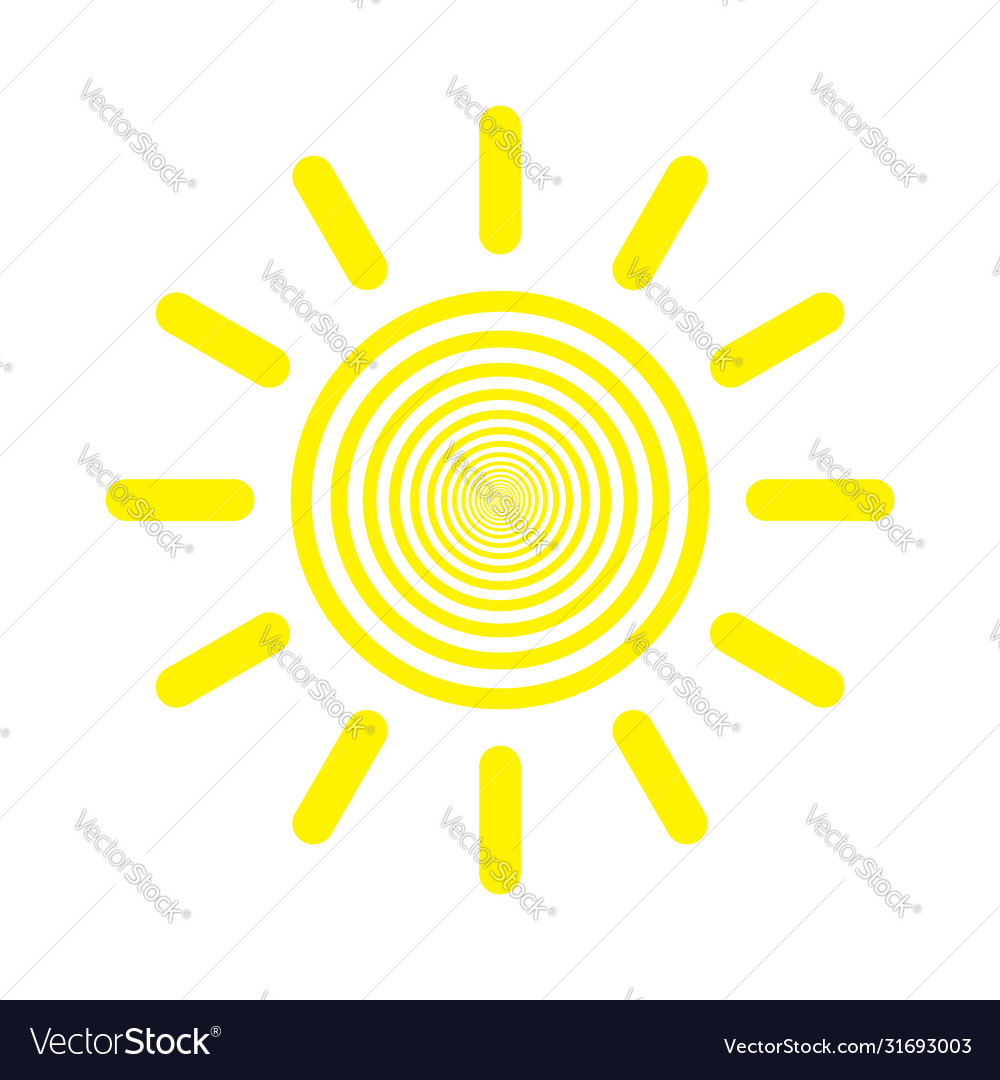 Sun icon yellow weather