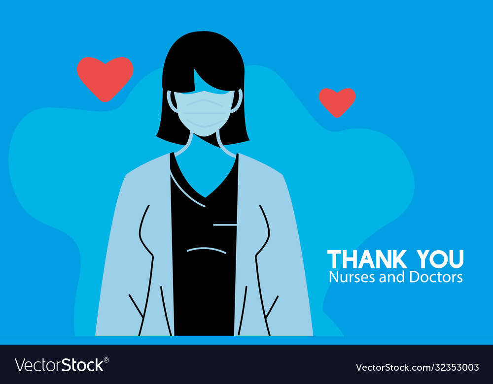 Thanks To Doctors Who Work In Hospitals Royalty Free Vector