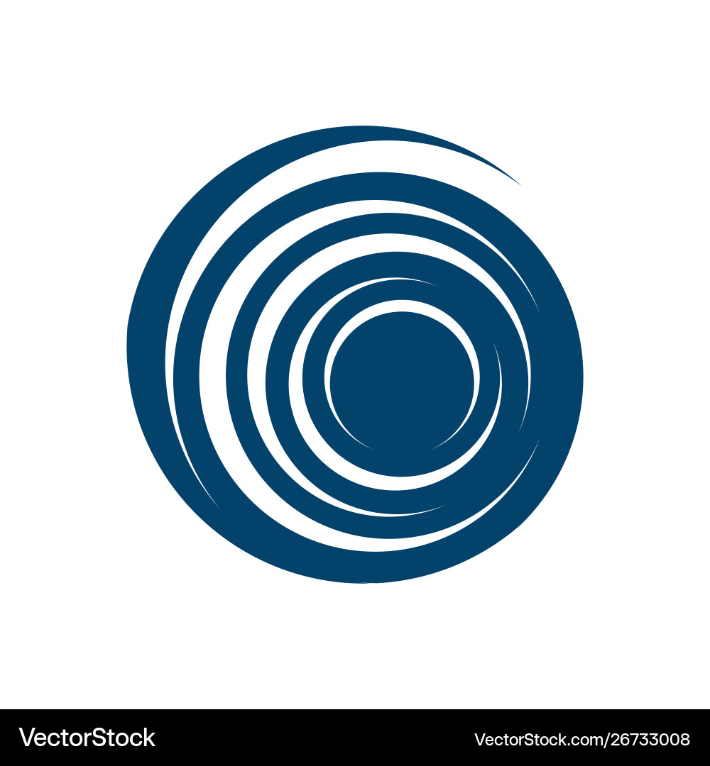 Abstract circle vortex logo design element Vector Image