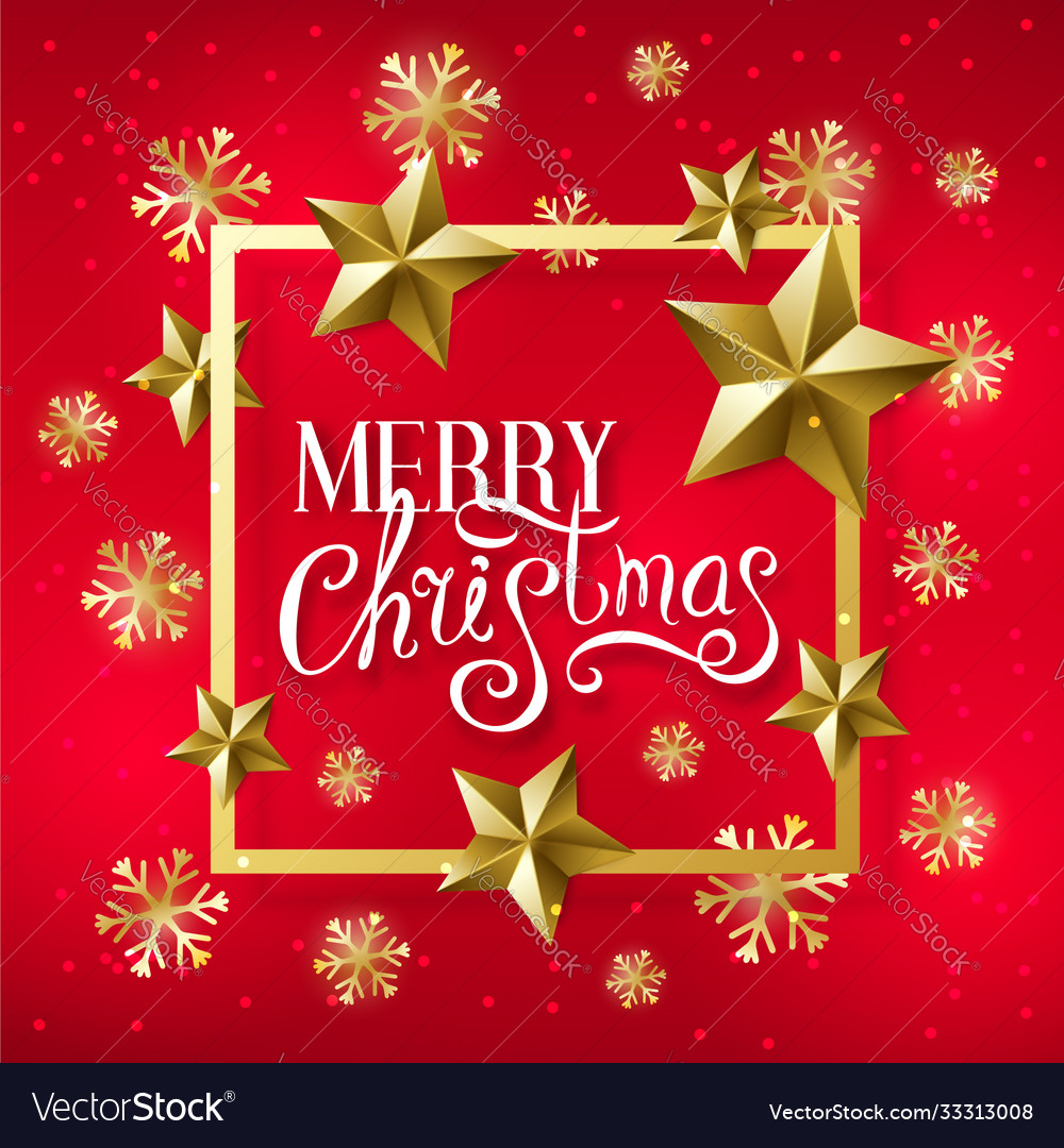 Christmas background with golden stars Royalty Free Vector