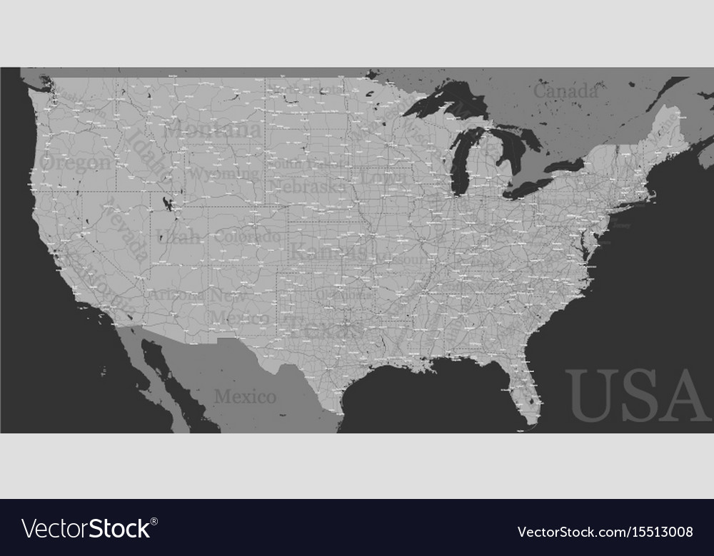 High detailed accurate exact united states of Vector Image