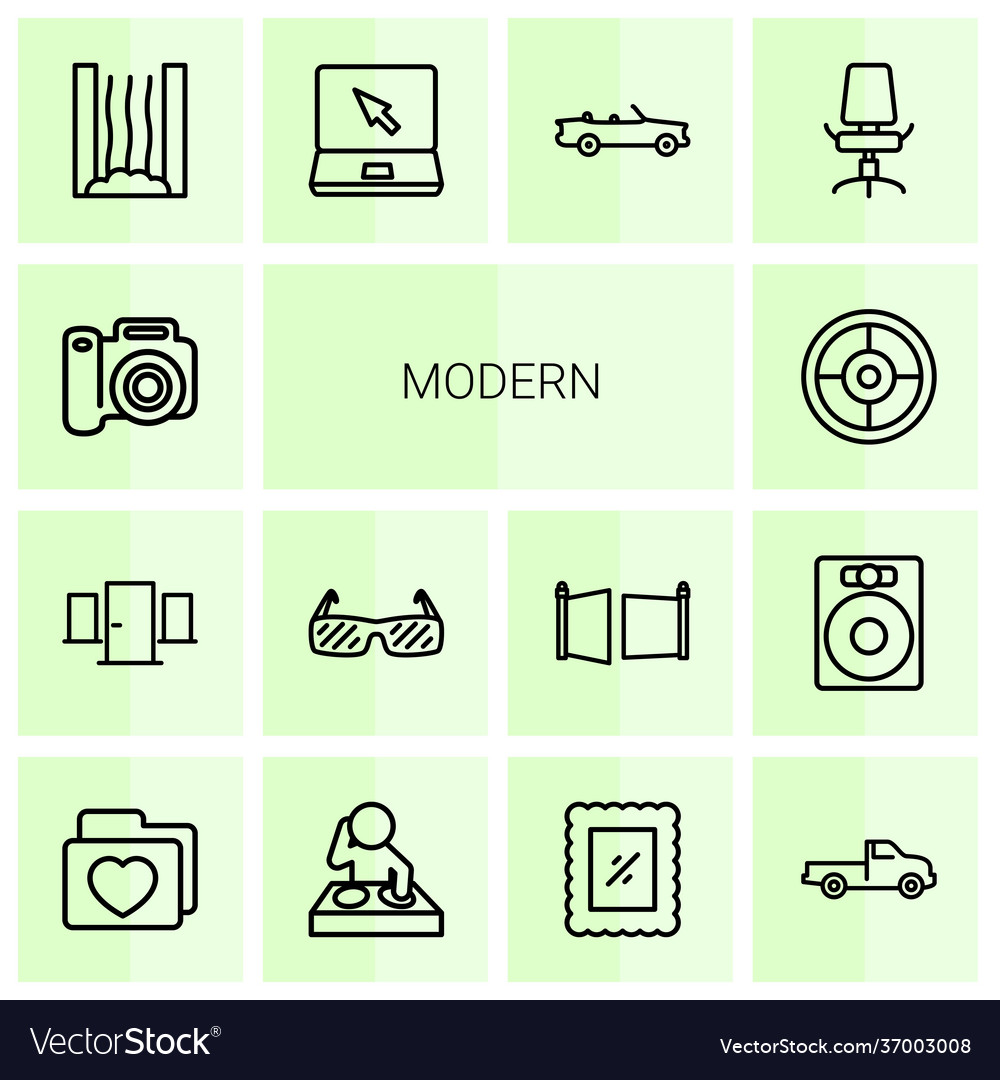 Modern icons Royalty Free Vector Image - VectorStock