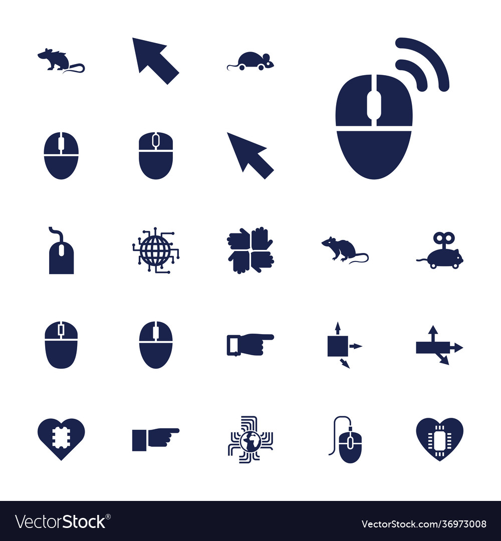 Mouse icons Royalty Free Vector Image VectorStock