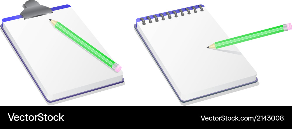 Pencil Computer Notepad Notepad notebook and pencil Royalty Free Vector Image