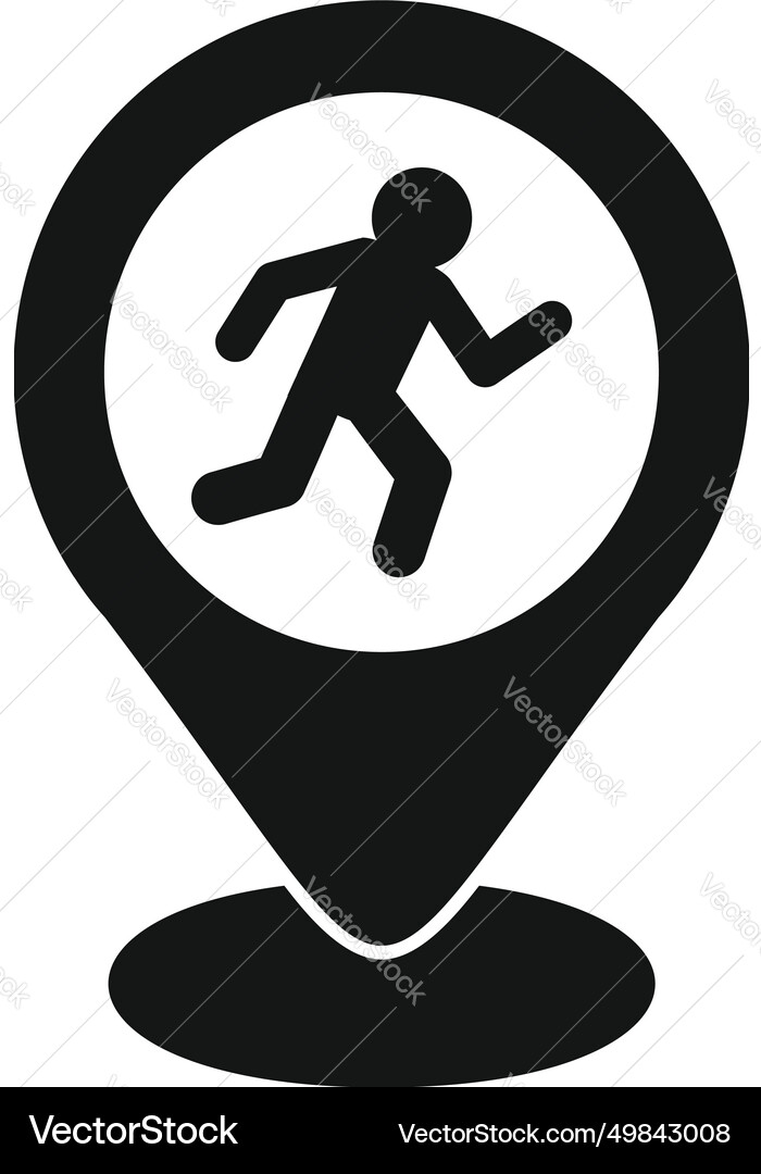 Runner app location icon simple smart Royalty Free Vector